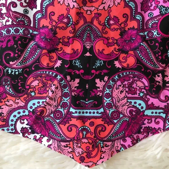 Kenneth Cole Reaction halter tankini top purple white blue mixed media p… - Picture 3 of 6